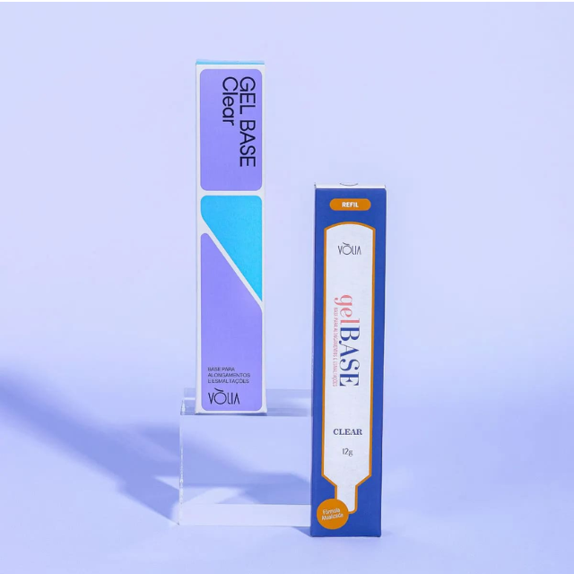 Vòlia 투명 베이스 젤 - 젤 손톱용 전문 베이스 코트 - 용량 선택: 0.32 온스 (9 ml) 병 또는 0.42 온스 (12 g) 리필 봉지