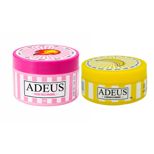 Kit Crema Adeus – Crema Corpo Multi-Azione 300g + Crema Correttiva Macchie Scure 100g
