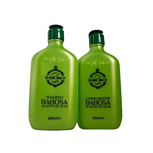 Gold Spell Co Aloe & Olive Oil Shampoo and Conditioner duo 250ml bottles for hydration and shine - Buy now at mkpbr.com - Worldwide Shipping